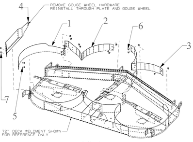General Assembly Diagram and Parts List for 59C30053150 (72Inch)(2023) Cub Cadet Lawn Tractor Accessories
